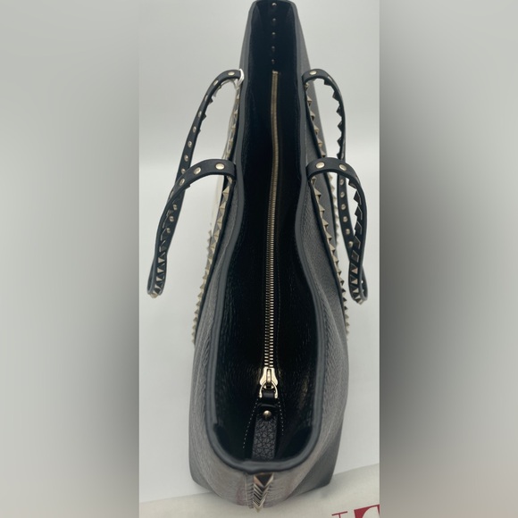 $2350 NEW VALENTINO GARAVANI BLACK LEATHER ROCKSTUD TOTE BAG PURSE NWT AUTHENTIC - Picture 16 of 16